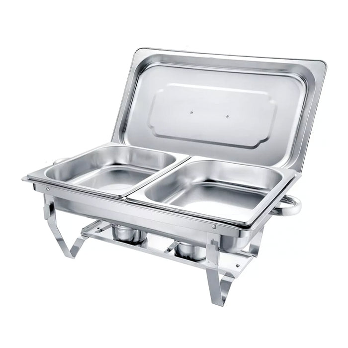 CHAFING DISH DE 9 L CON 2 INSERTOS MEDIOS