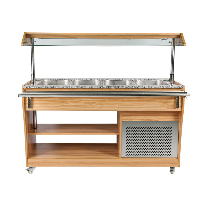 MESA BUFFETERA REFRIGERADA MÓVIL - 4 INSERTOS