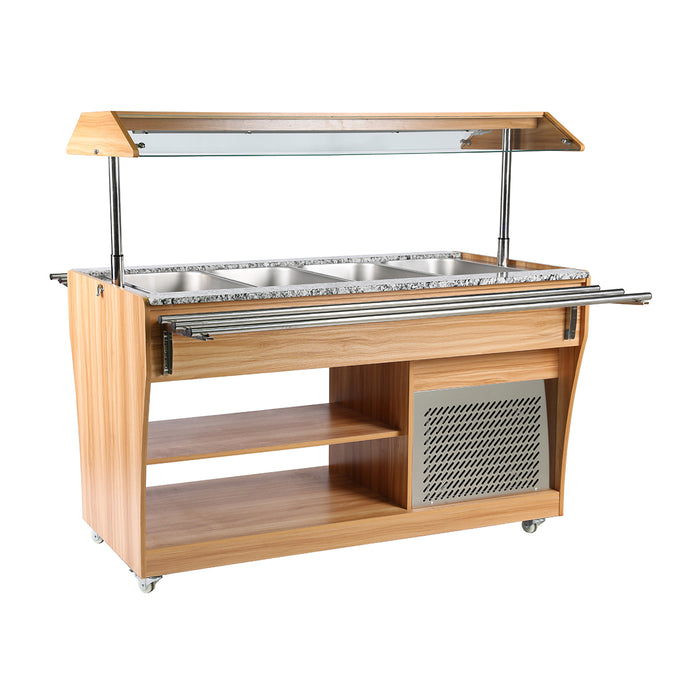 MESA BUFFETERA REFRIGERADA MÓVIL - 4 INSERTOS