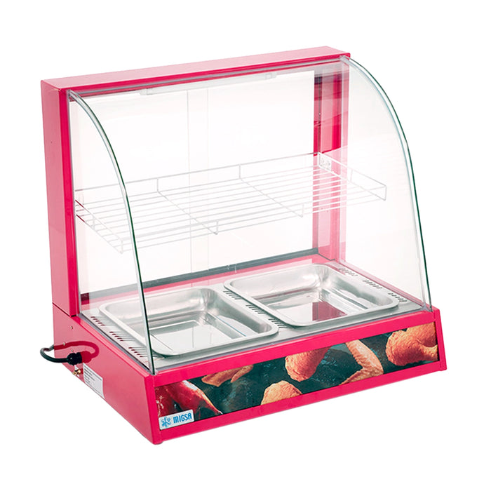 VITRINA CALIENTE SOBRE MOSTRADOR DE 66 CM DE FRENTE