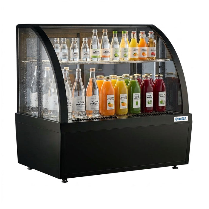 RTW-100L-3 | VITRINA REFRIGERADA CRISTAL CURVO CON SISTEMA ANTIEMPAÑANTE FRONTAL