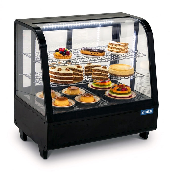 RTW-100L | VITRINA REFRIGERADA CRISTAL CURVO SOBRE MOSTRADOR