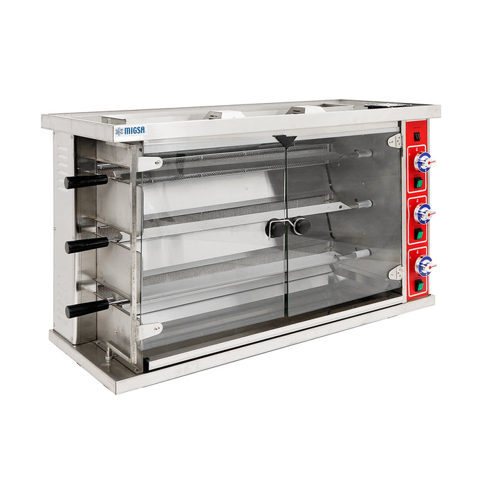 ROSTIZADOR DE POLLOS A GAS DE 3 VARILLAS (12-15 POLLOS)