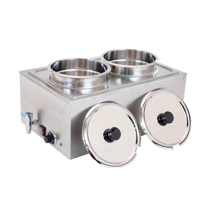 BAÑO MARÍA ELÉCTRICO DE 2 INSERTOS REDONDOS